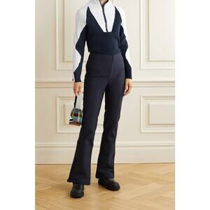 Falke Ergonomic Sport System Ribbed Two-Tone Wool-Blend Sweater Navy - XS